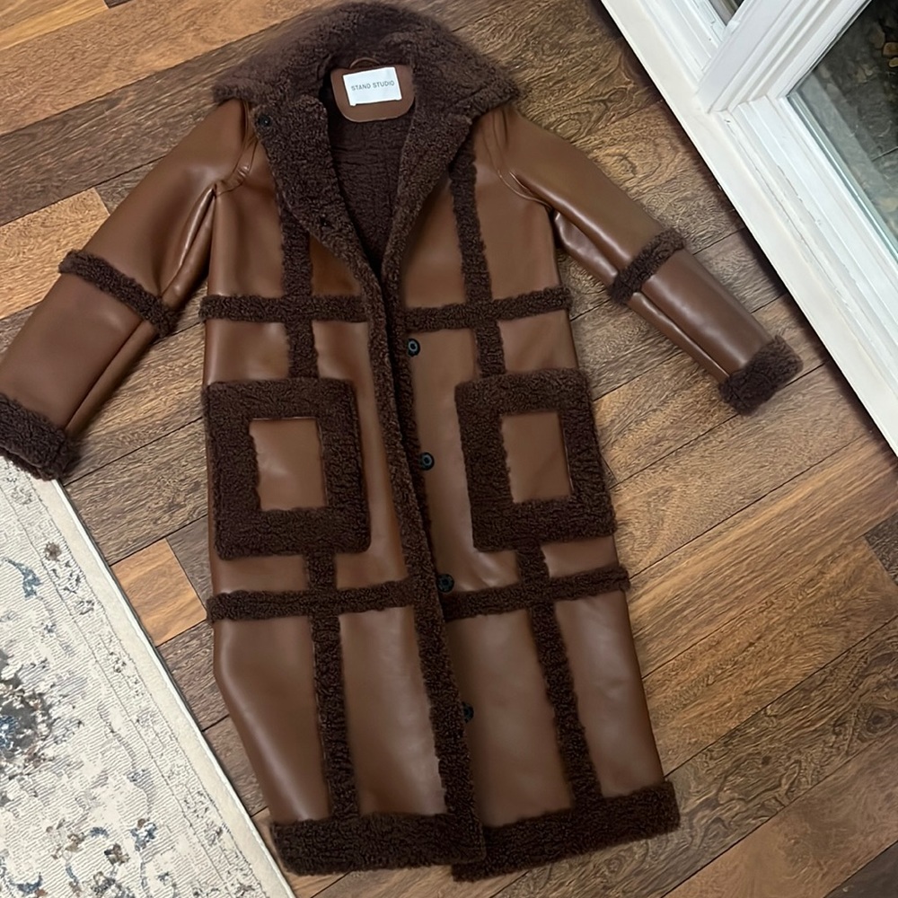 STAND STUDIO faux Shearling coat size 32 (4-6)